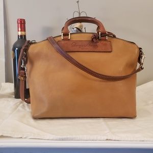 DOONEY & BOURKE yellow florentine vachetta satchel